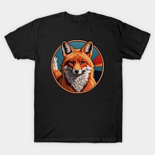 Lightburst Fox Embroidered Patch T-Shirt